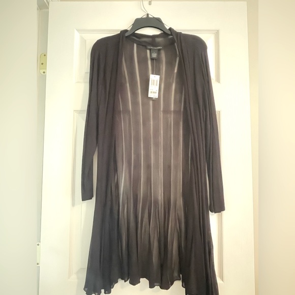 NWT Grace Elements black lightweight sheer cardigan/sweater size Large - Picture 2 of 6